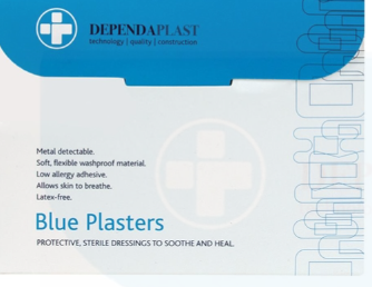 Beaumont Dependaplast Blue Plasters 100 x 75mm x 25mm