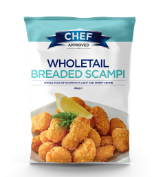 Chef Approved Wholetail Scampi 450gm