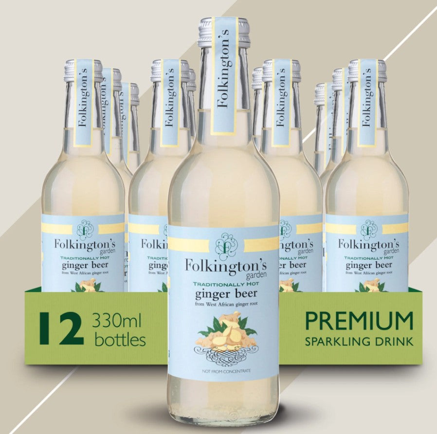 Folkingtons Traditionally Hot Ginger Beer (Glass) 12 x 330ml