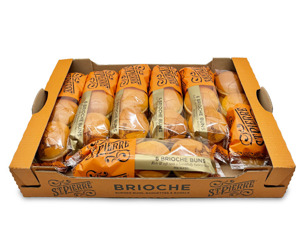 St Pierre Brioche Burger Buns 7 x 6 x 50gm (4 Inch)