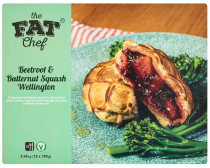 The Fat Chef Beetroot & Butternut Wellington 12 x 190gm