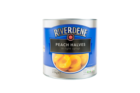 Riverdene Tinned Peach Halves In Syrup 2.6kg
