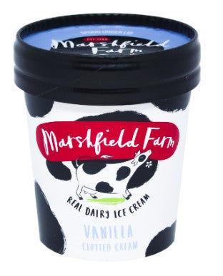 Marshfield Vanilla Clotted Cream Ice Cream Mini Tub 12x125ml