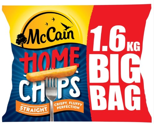 McCain Home Chips Straight Cut 1.6kg - TO ORDER ONLY