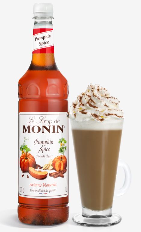 Monin Pumpkin Spice Syrup (Plastic) 1ltr