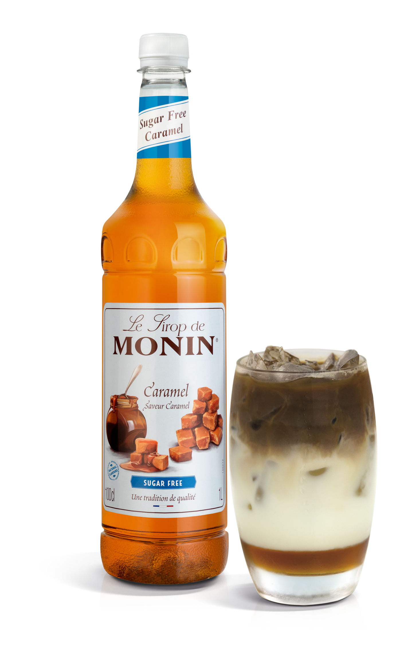 Monin SUGAR FREE Caramel Syrup (Plastic) 1ltr