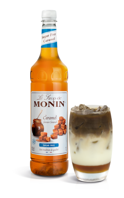 Monin SUGAR FREE Caramel Syrup (Plastic) 1ltr