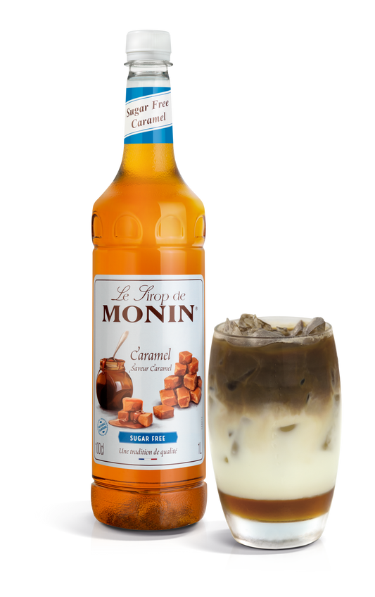 Monin SUGAR FREE Caramel Syrup (Plastic) 1ltr