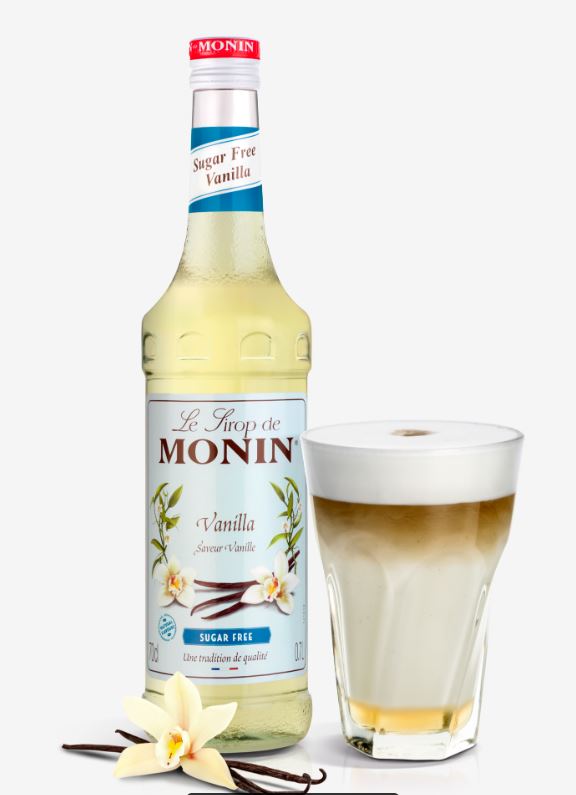 Monin SUGAR FREE Vanilla Syrup (Plastic) 1ltr