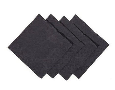 Bulky Soft Black 2ply Cocktail Napkins 2000 x 24cm x 24cm