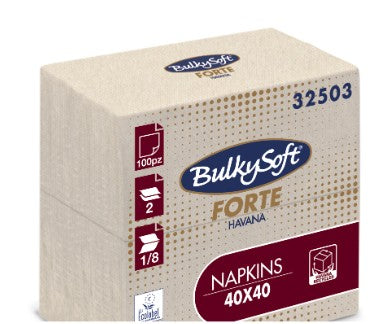 Bulky Soft Kraft 2ply Napkins 2000 x 40cm x 40cm / 8 Fold