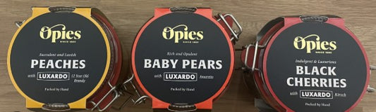 Opies Black Cherries with Kirsch (Kilner Jar) 520gm