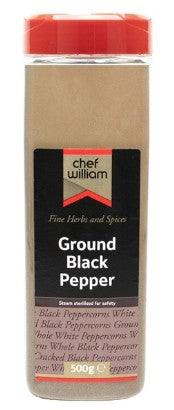 Chef William Ground Black Pepper 500gm