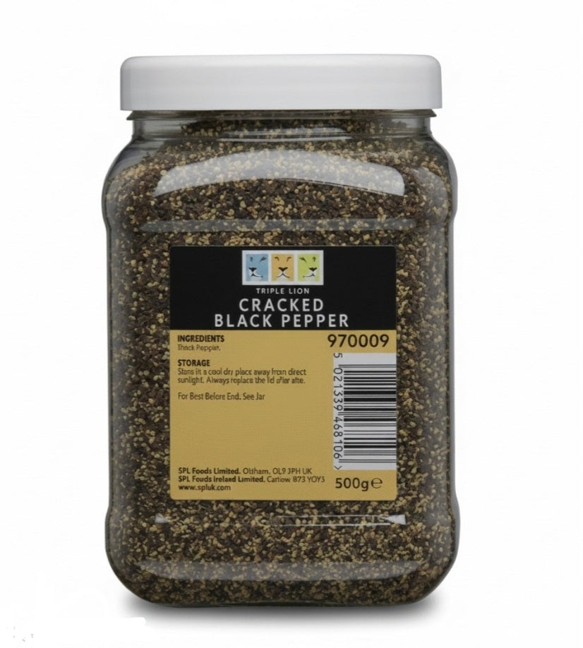 Triple Lion Cracked Black Pepper (Tub) 500gm