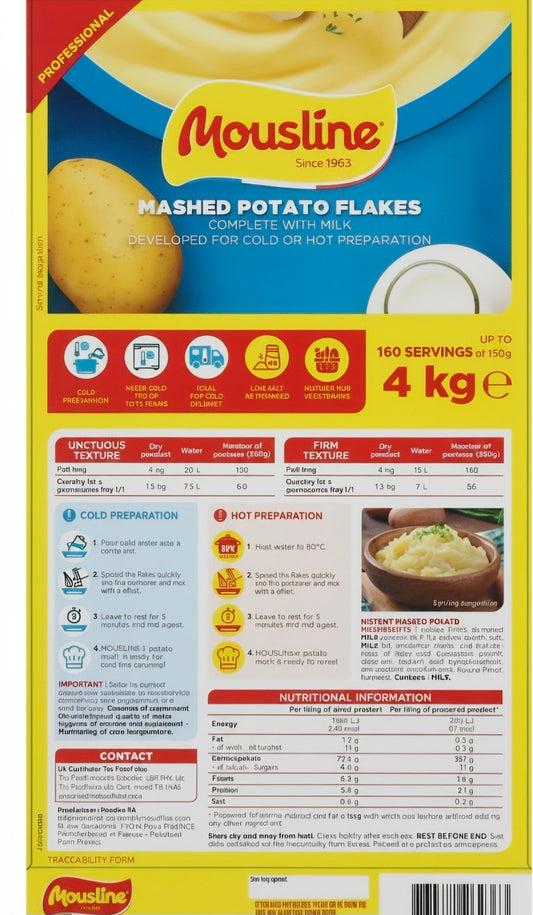 Mousline Mash Potato Mix 4kg