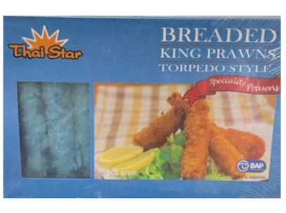 Thai Star Breaded Torpedo King Prawn 500gm