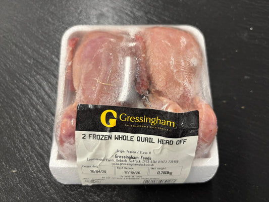 Gressingham Whole Quail - Bone in 1 x 2