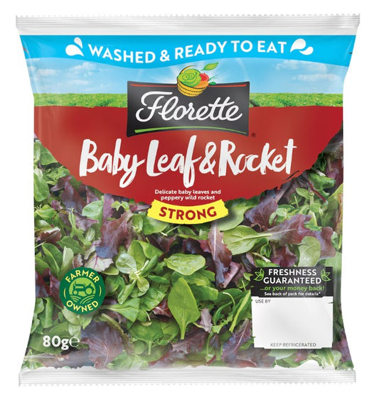 Fresh Florette Baby Leaf & Rocket Salad 80gm - TO ORDER ONLY