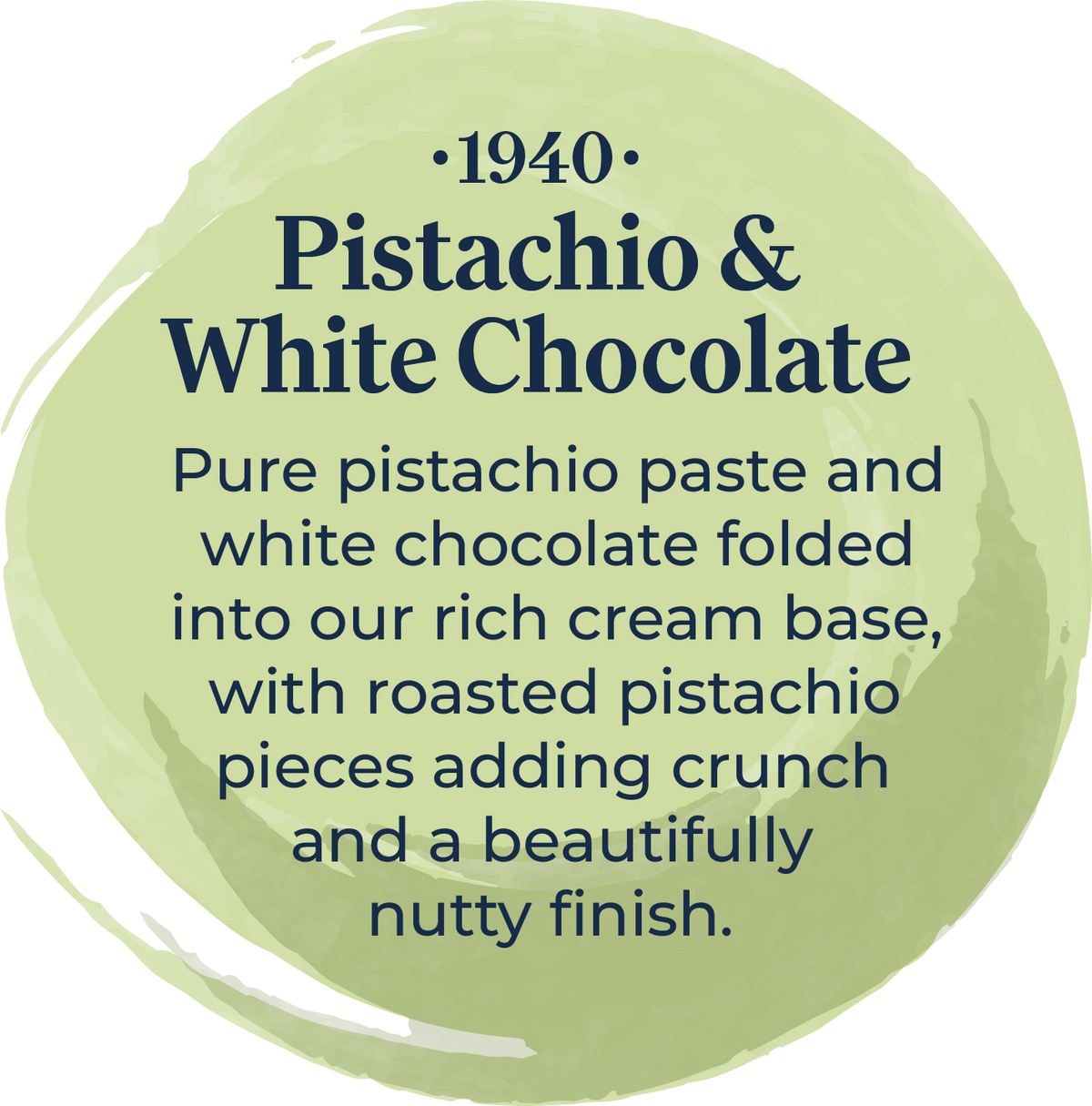 Sussex Ice Cream 1940 Pistachio & White Choc Ice Cream 5ltr