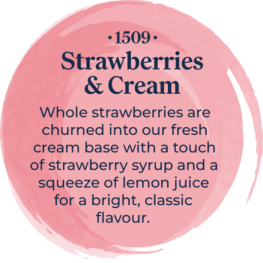 Sussex Ice Cream 1509 Strawberries & Cream 12 x 120ml