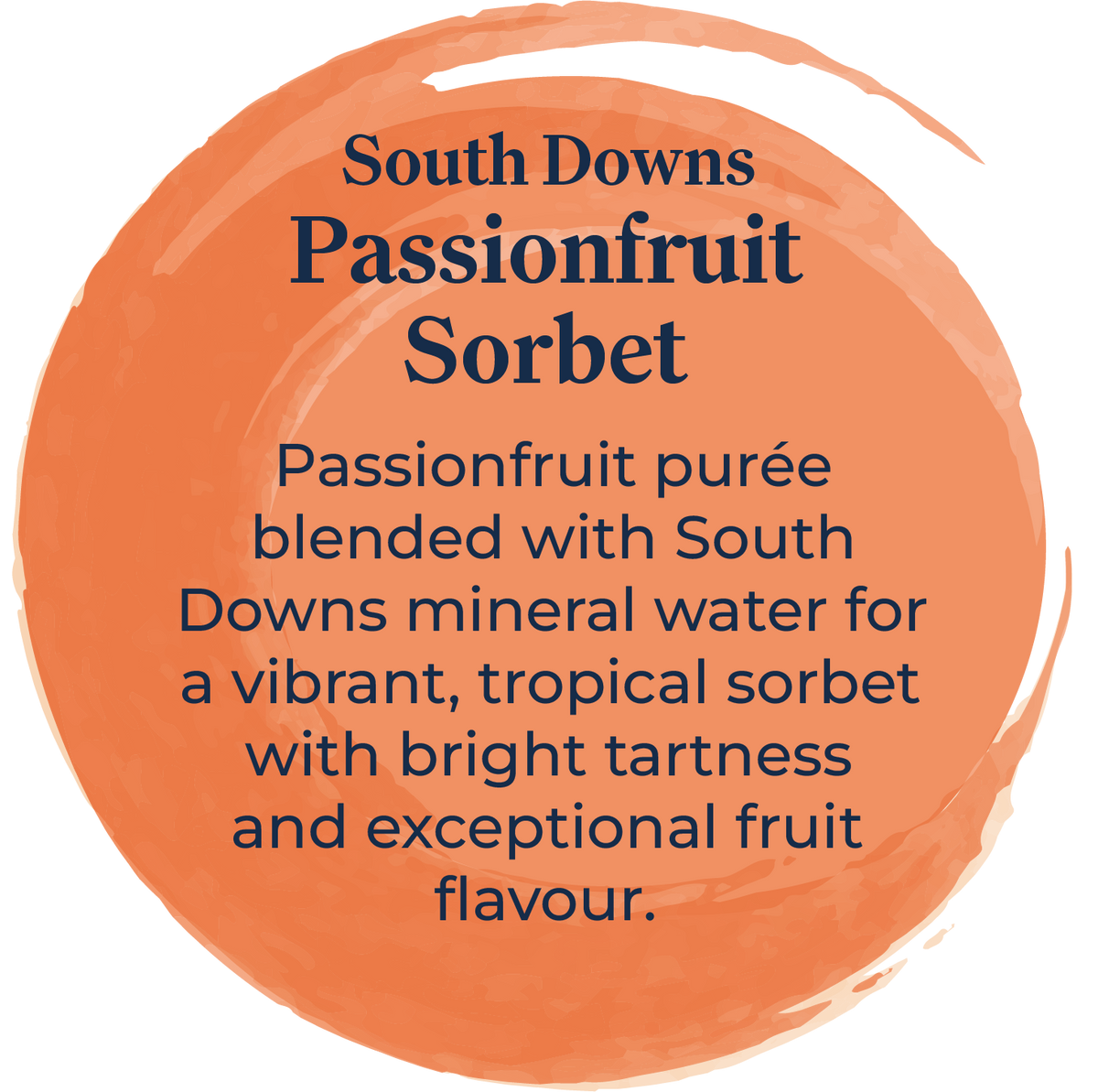 Sussex Ice Cream South Downs Passion Fruit Sorbet 2.5ltr