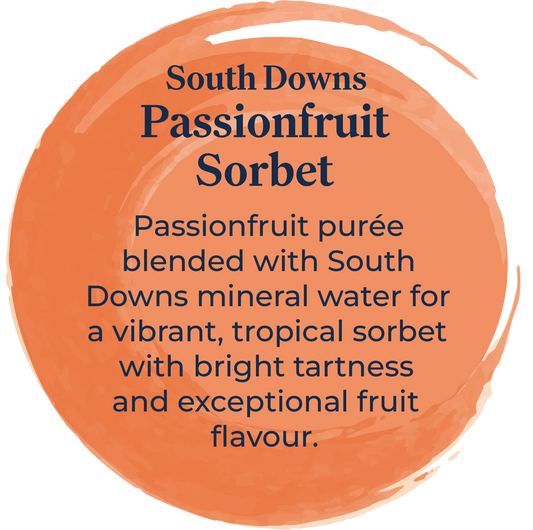 Sussex Ice Cream South Downs Passion Fruit Sorbet 2.5ltr