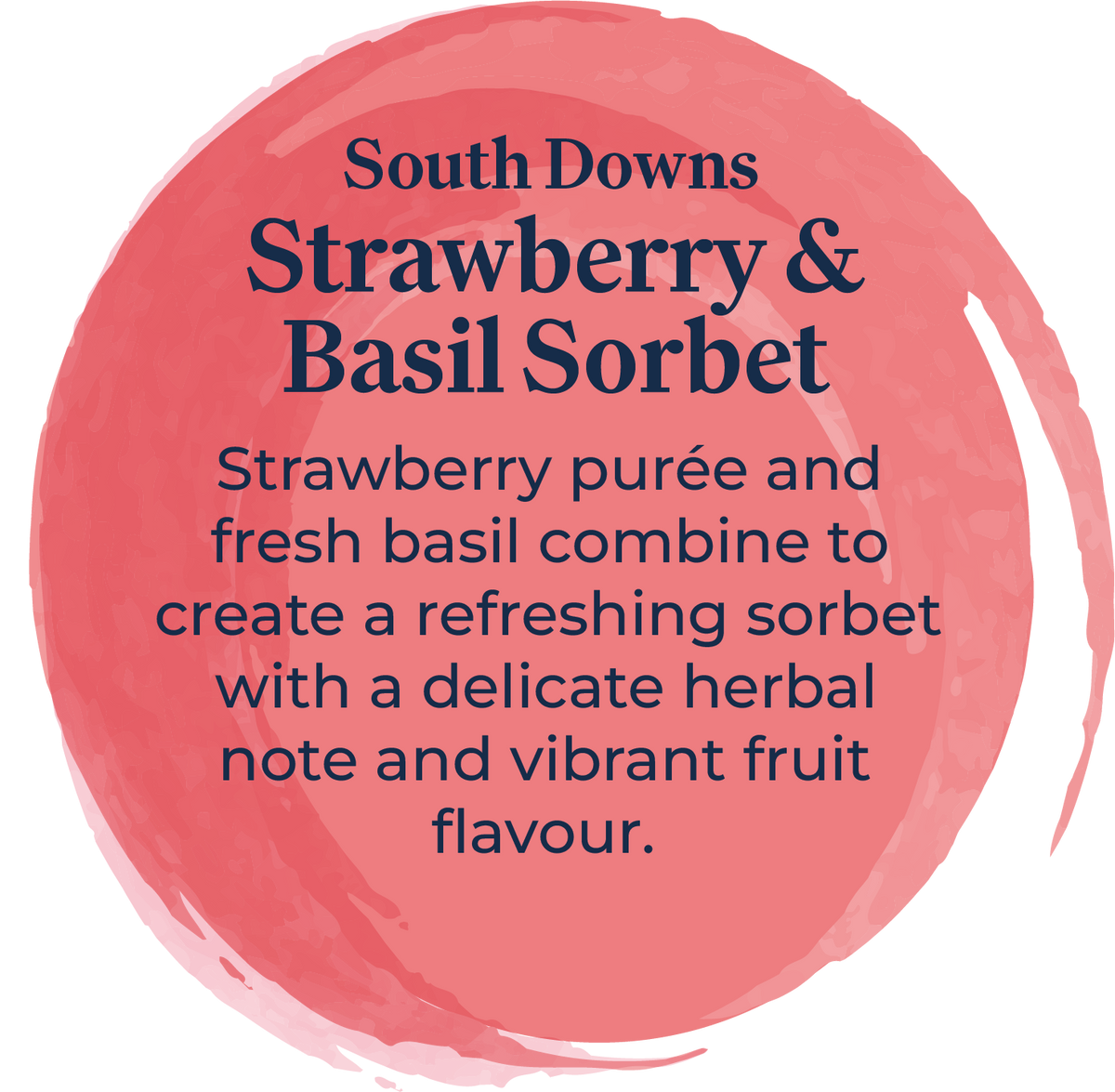 Sussex Ice Cream Strawberry & Basil Sorbet 2.5ltr