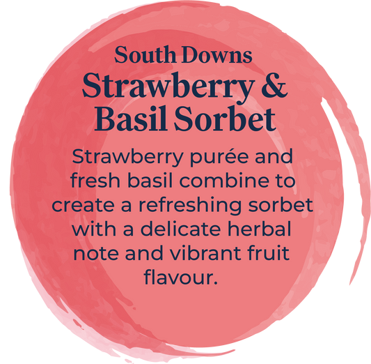 Sussex Ice Cream Strawberry & Basil Sorbet 2.5ltr