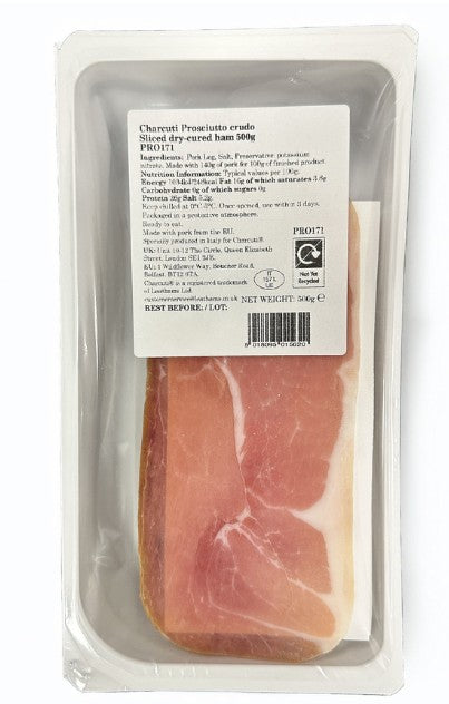 Charcuti Sliced Prosciutto Crudo (9) 500gm