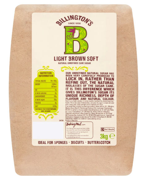 Billingtons Soft Light Brown Sugar 3kg