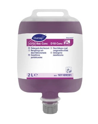 Diversey Suma D10 Cleaner & Disinfectant Concentrate 2ltr