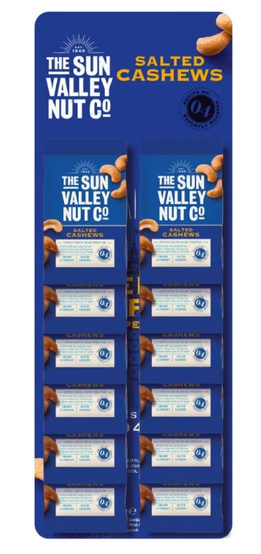 Sun Valley Salted Cashews Card 12 x30g