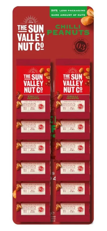 Sun Valley Chilli Peanuts Card 12x50g