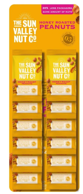Sun Valley Honey Roasted Peanuts Card 12x50g