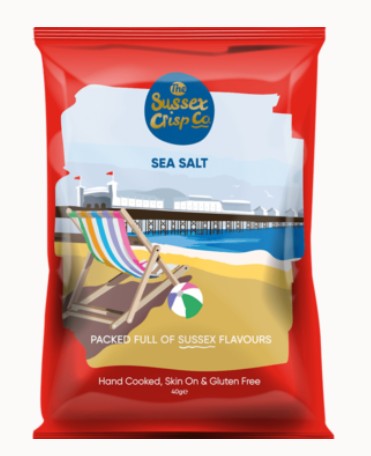 Sussex Crisp Co. Sea Salt Crisps 24 x 40gm