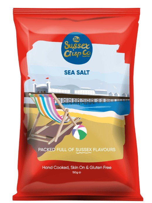 Sussex Crisp Co. Sea Salt Crisps 12 x 150gm