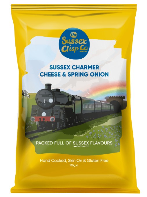 Sussex Crisp Co. Cheese & Spring Onion Crisps 12 x 150gm