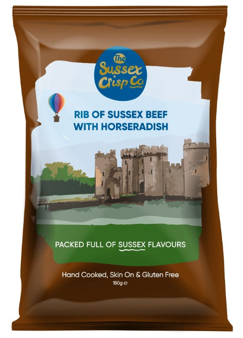 Sussex Crisp Co. Rib of Sussex Beef with Horseradish Crisps 12 x 150gm