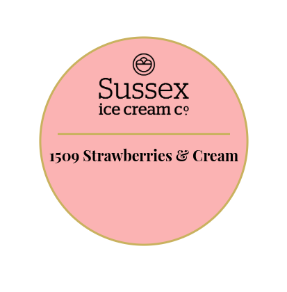 Sussex Ice Cream 1509 Strawberries & Cream 5ltr