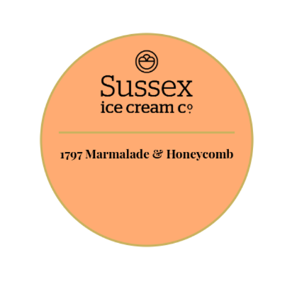 Sussex Ice Cream 1797 Marmalade & Honeycomb 5ltr