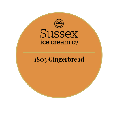 Sussex Ice Cream 1803 Gingerbread 5ltr