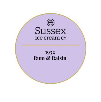 Sussex Ice Cream 1932 Rum & Raisin 5ltr