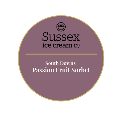 Sussex Ice Cream South Downs Passion Fruit Sorbet 2.25ltr