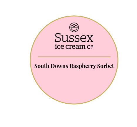 Sussex Ice Cream South Downs Raspberry Sorbet 12 x 120ml