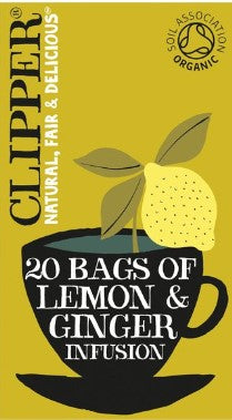 Clipper Organic Lemon & Ginger Infusion Teabags 1 x 20