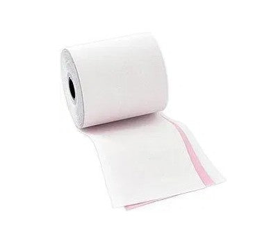 White & Pink 2ply Till Rolls (20 x Rolls) 76mm