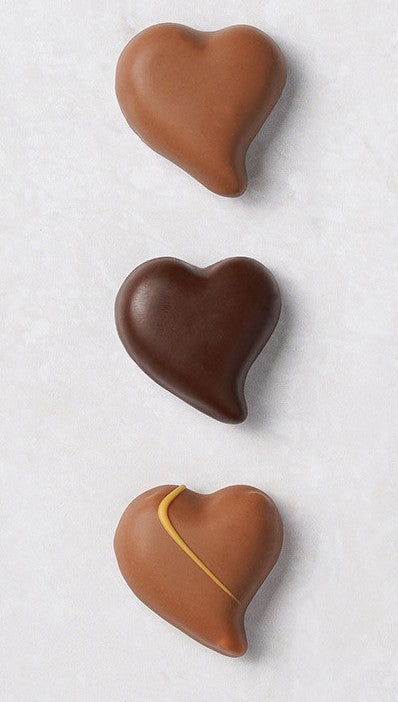 Valrhona Creations Les Couers Milk & Dark Chocolate Hearts 75g