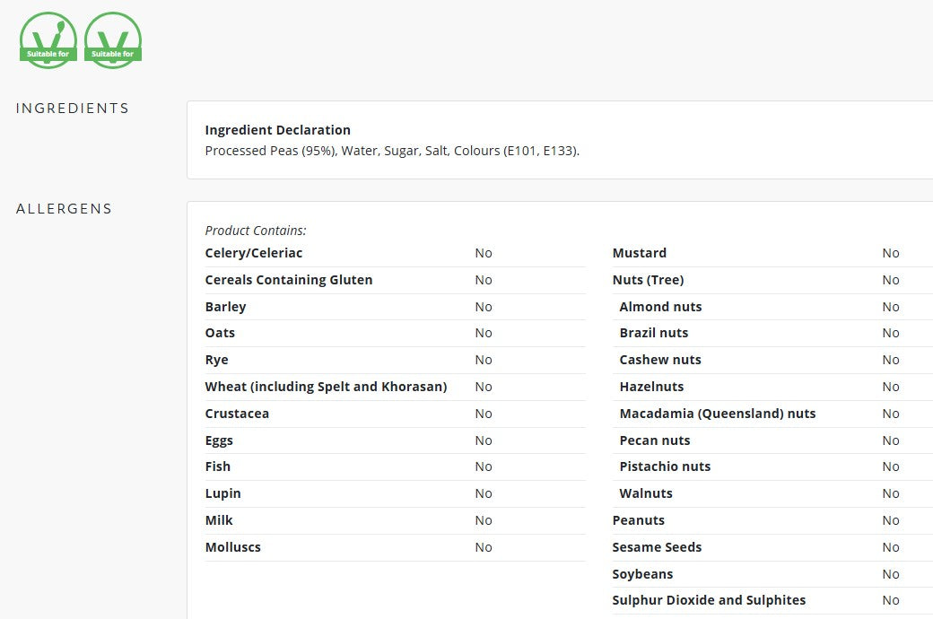 Batchelors Chip Shop Mushy Peas 3kg