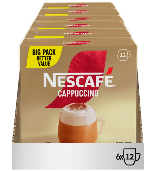 Nescafe Cappucino Sachets 6 x 12