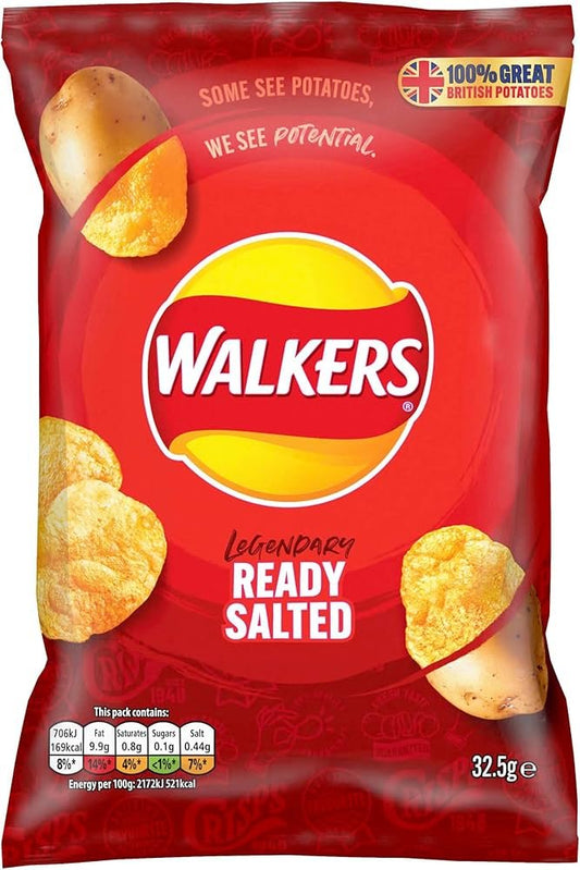 Walkers Ready Salted Crisps 32x32.5gm